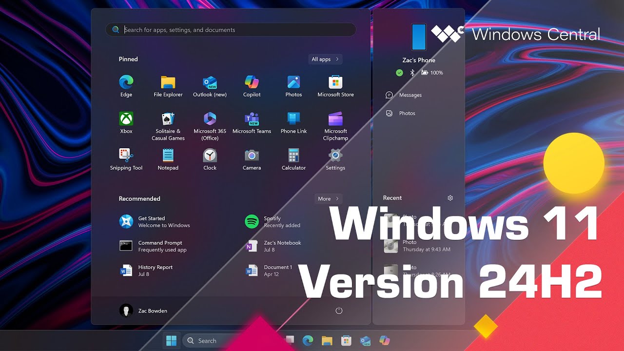 Windows 11 version 24H2 &acirc; Official Release Demo (2024 Update) - YouTube