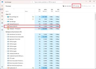 Task Manager terminate task